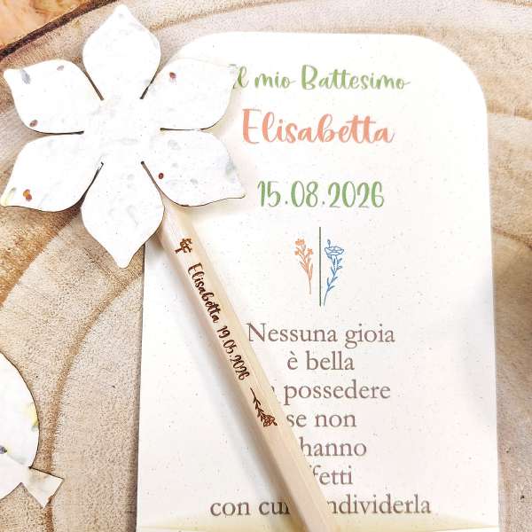 matita piantabile battesimo